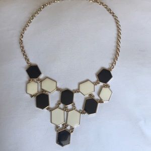 Black and cream statement necklace